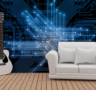Bedroom Mural Interconnections - TenStickers