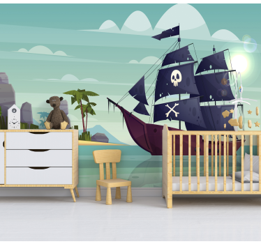 Big pirate ship Children´s Wall Murals - TenStickers