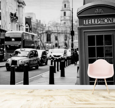Black and white London City Photo Wallpaper - TenStickers