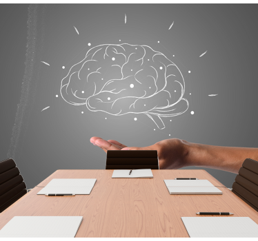 Brain in hand modern mural wallpaper - TenStickers