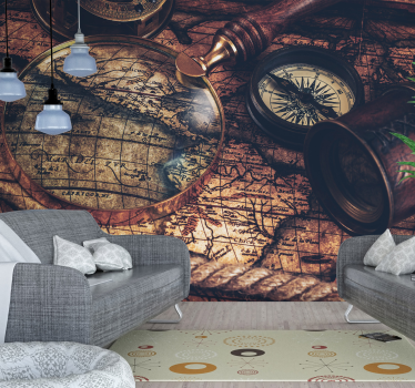 Brown paint Lounge Photo Wallpaper - TenStickers