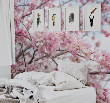 Cherry blossom tree sky background tree wall mural - TenStickers