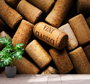 Classic wine corks vintage mural - TenStickers