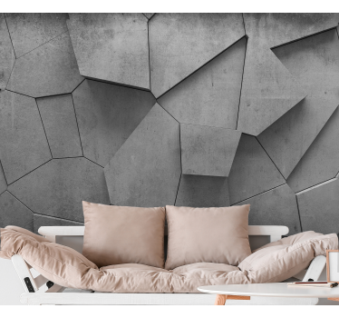 Concrete Wall Texture 3d mural wallpaper - TenStickers