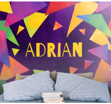 Custom geometric shapes kids wall mural - TenStickers