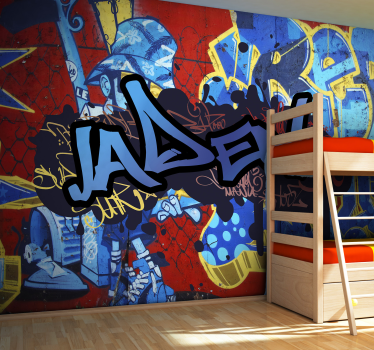 Customized name urban wall mural - TenStickers