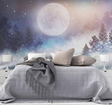 Fantasy forest with full moon Children Wall Murals - TenStickers