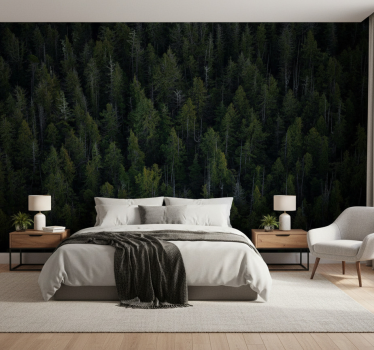 Forest wall mural deep woodland texture - TenStickers