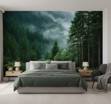 Forest wall mural the melancholic option - TenStickers