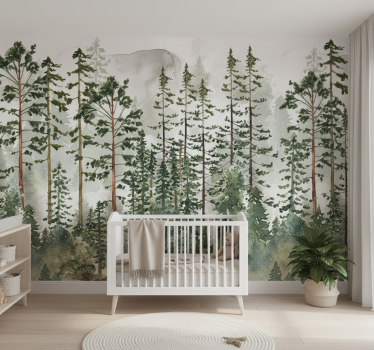 Forest wall mural woodland nursery decor - TenStickers