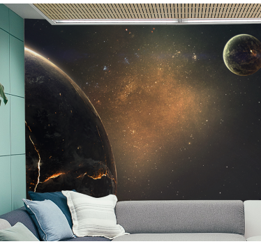 Galactic Planetary View space wall mural - TenStickers