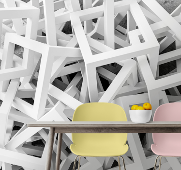 Geometric Abstract 3D Effect 3d mural wallpaper - TenStickers