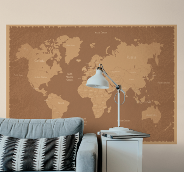 Global Cartography Map world map wall mural - TenStickers