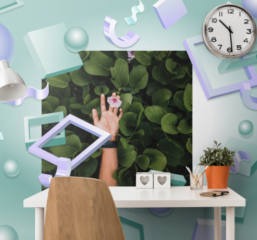 3d wall mural hand holding blossom - TenStickers