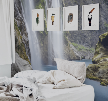 Huge smooth waterfall mural - TenStickers