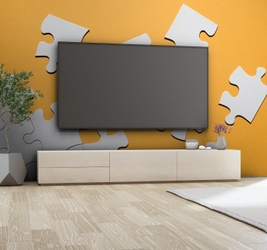 Jigsaw piece  3D Wall Mural - TenStickers