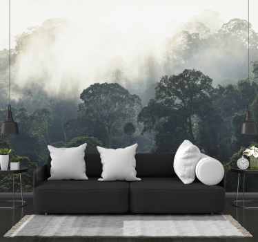 jungle background nature murals - TenStickers
