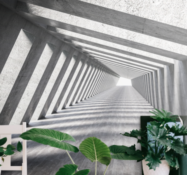 Mysterical Tunnel 3D  mural wallpaper - TenStickers