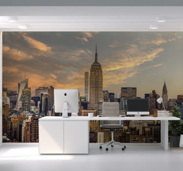 New York city skyline Office wall mural - TenStickers