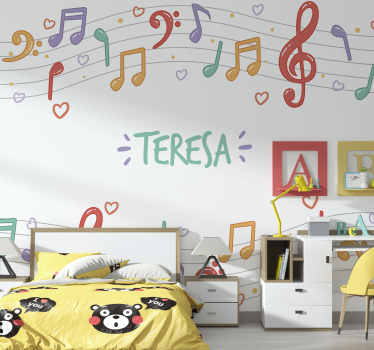 Personalized music theme  custom murals - TenStickers