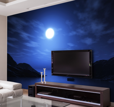 Sea and Moon Wall Mural - TenStickers