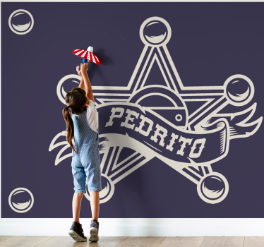 Sheriff with name Bedroom Murals - TenStickers