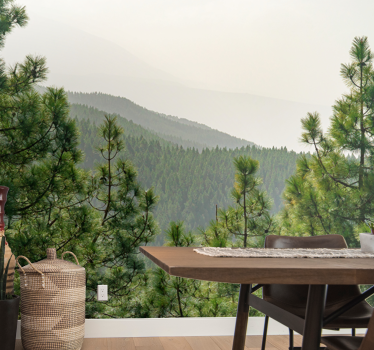 Tree crowns from above forest mural wallpaper - TenStickers