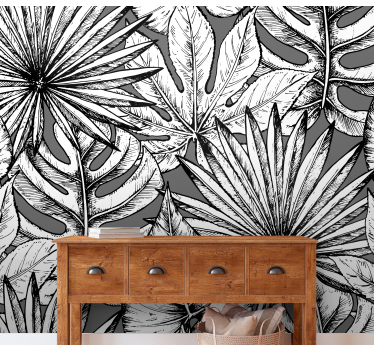 Tree mural intricate leaf design - TenStickers