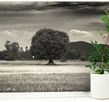 Tree mural lone tree scenery - TenStickers