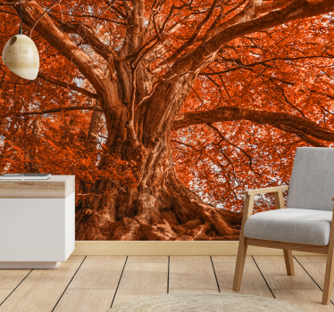 Tree mural majestic autumn tree - TenStickers