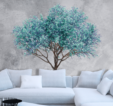 Tree mural stylized leafy tree - TenStickers