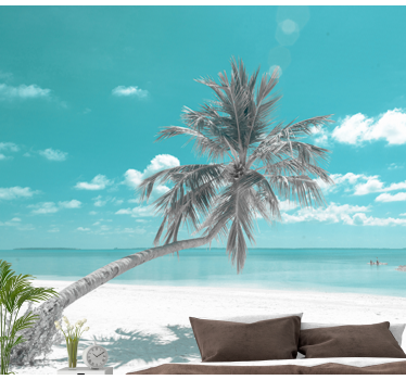 Tropical Beach Paradise sea animals wall mural - TenStickers