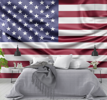 USA Flag mural wallpaper - TenStickers