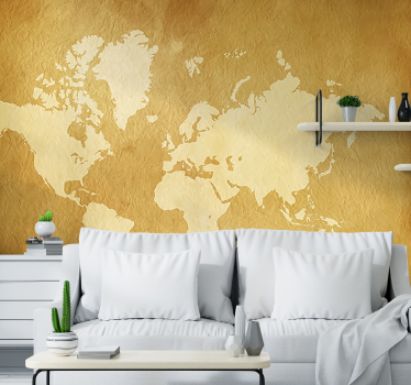 World map vintage wall mural - TenStickers
