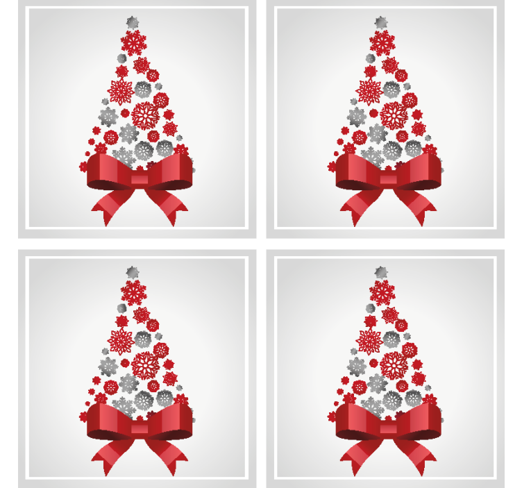 Elegant Christmas tree drink coaster - TenStickers