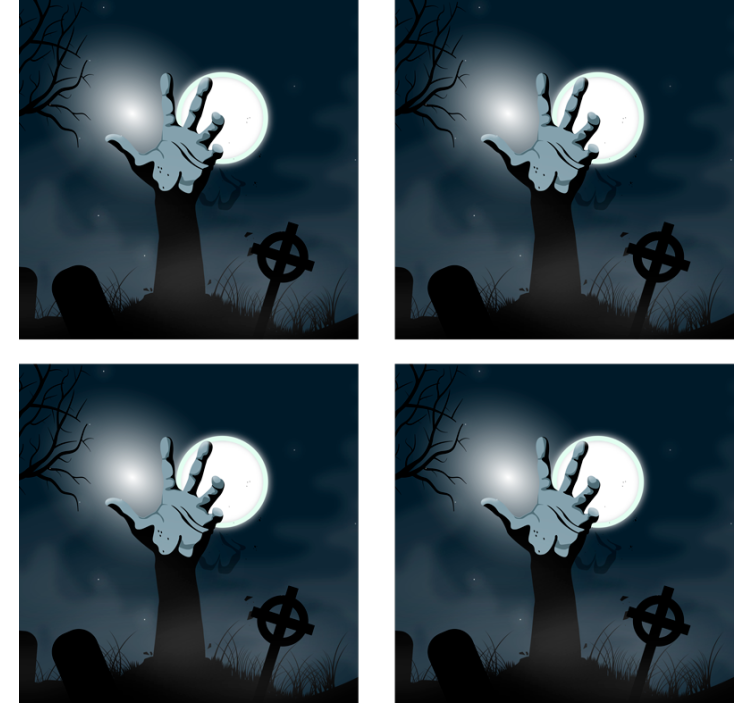 Halloween coasters creepy graveyard hand design - TenStickers