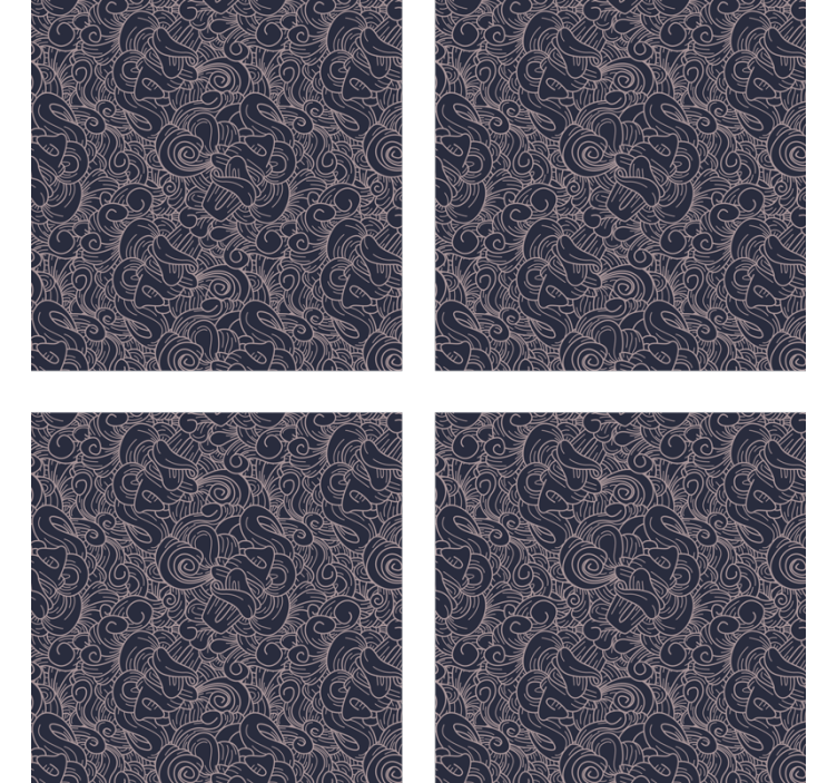 Coasters with detailed abstract design - TenStickers