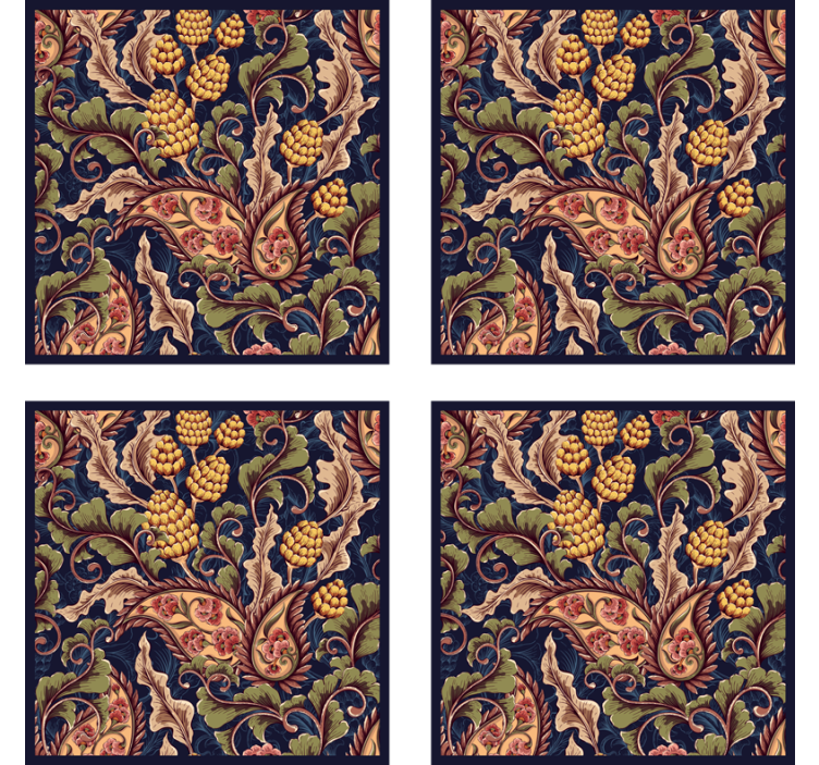 Coasters with elegant botanical design - TenStickers