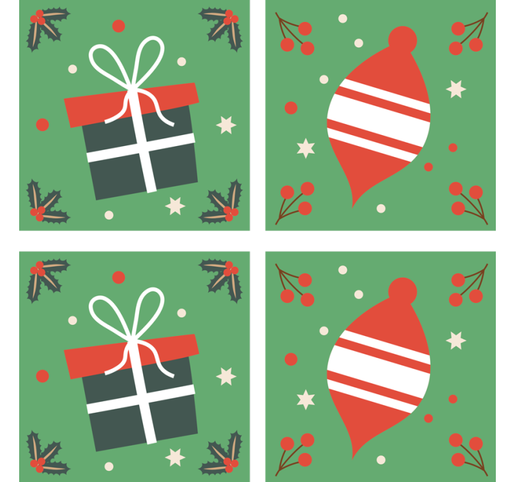 Christmas coaster for festive decoration and gifting - TenStickers