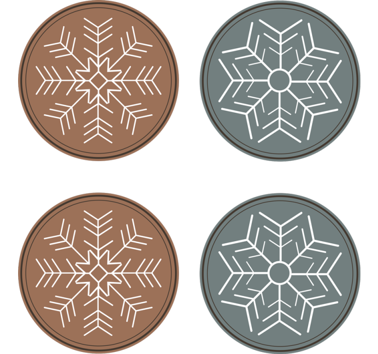 Snowflakes pattern coaster - TenStickers