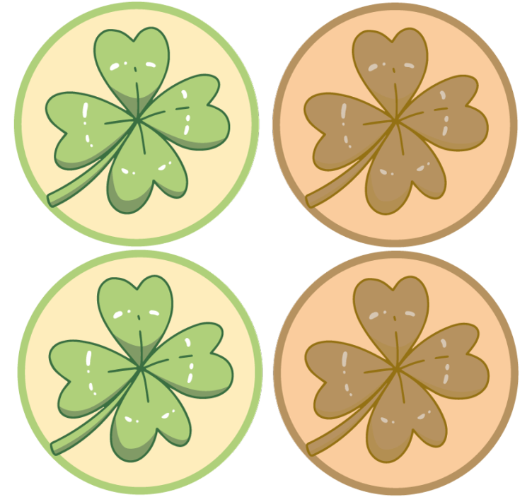 Shamrock St Patrick's day more coasters - TenStickers