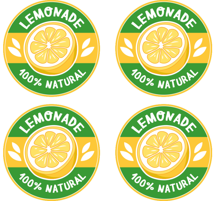 Vintage lemonade vintage coaster - TenStickers