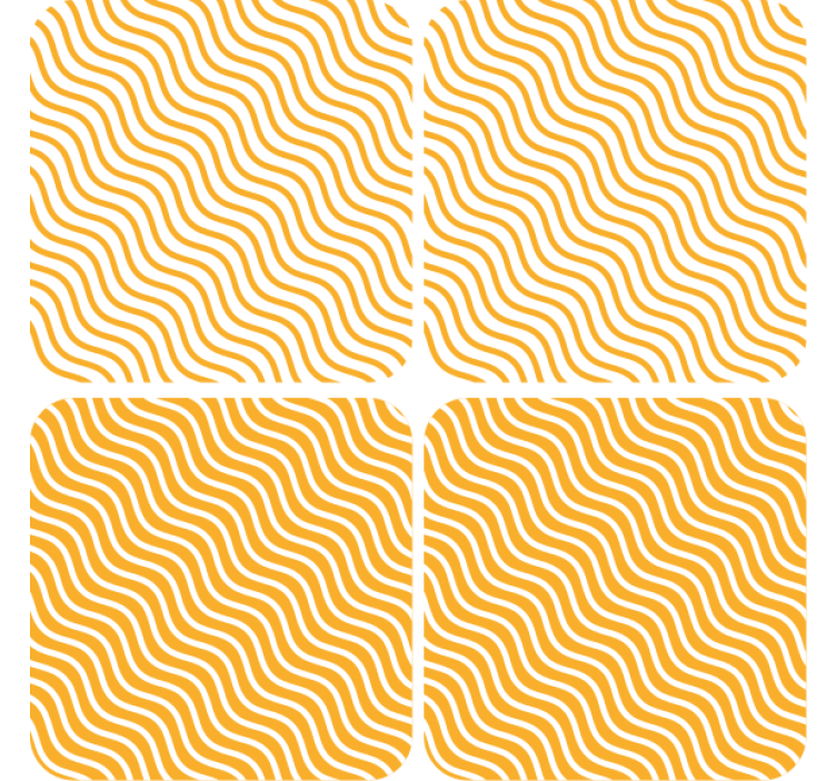 Wavy pattern surface coasters - TenStickers