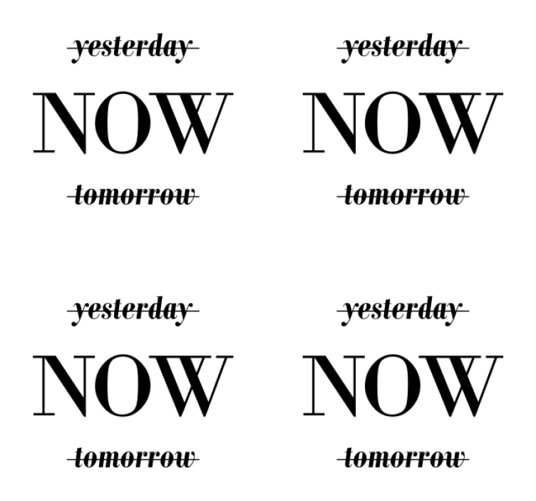 Yesterday now tomorrow text coasters - TenStickers