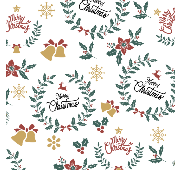 Christmas coaster with joyful holiday design - TenStickers
