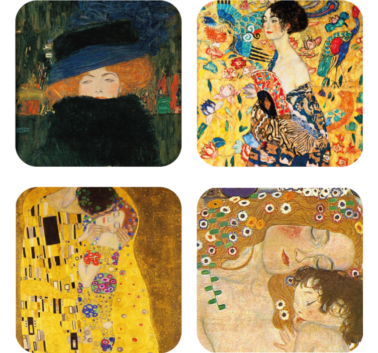 Vintage coasters classic art portraits set - TenStickers