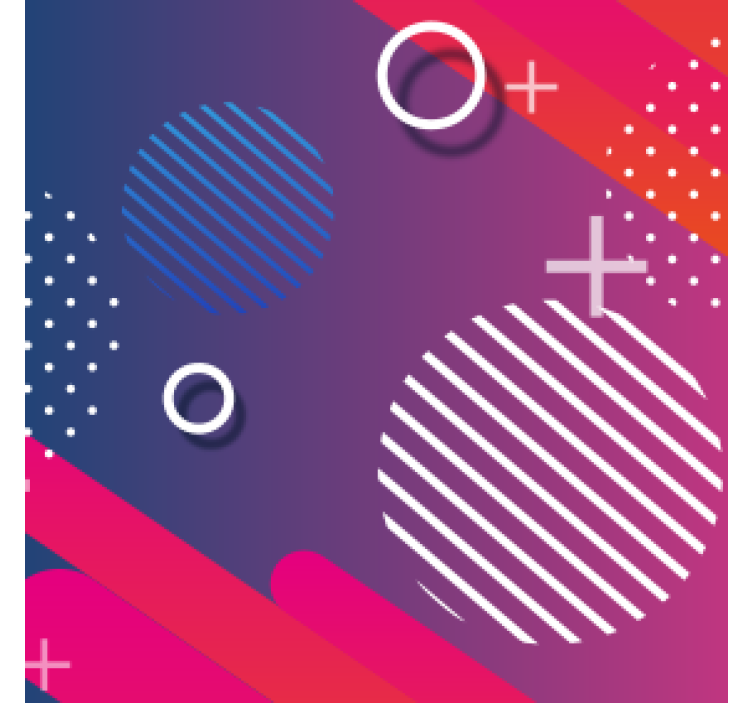 Coasters with geometric circle patterns - TenStickers