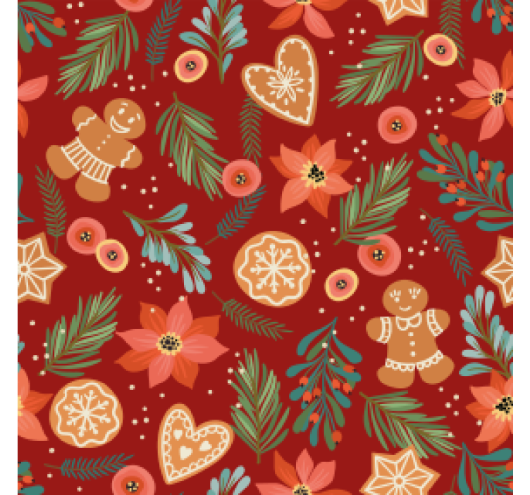 Traditional Christmas symbols christmas coaster - TenStickers