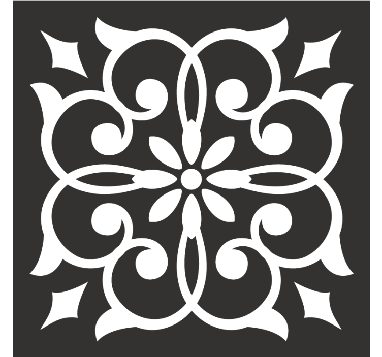 Coasters with intricate botanical design - TenStickers