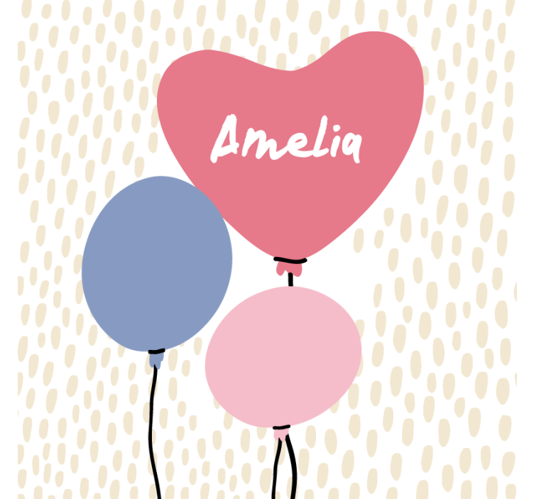 Wedding coasters heart shaped balloon trio - TenStickers